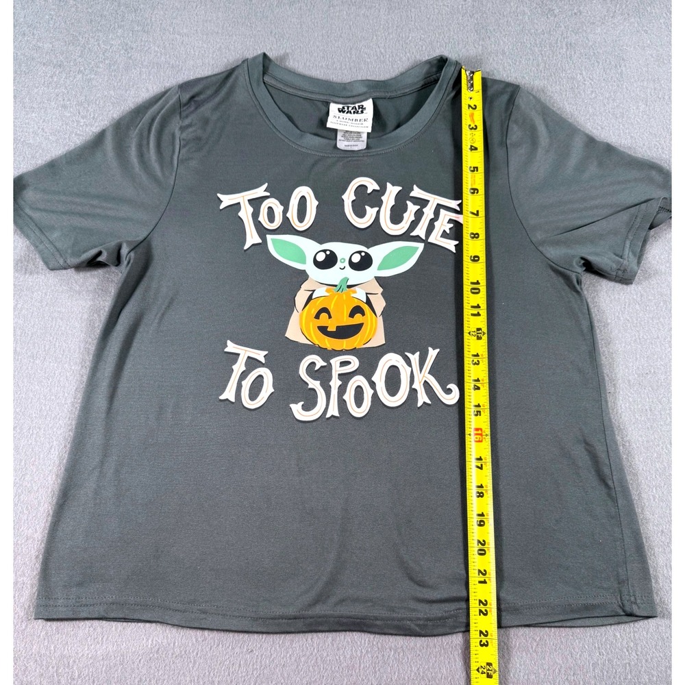 Star Wars Grogu Pajama Set Too Cute To Spook Halloween Sleepwear S Lucas Film - Picture 7 of 8